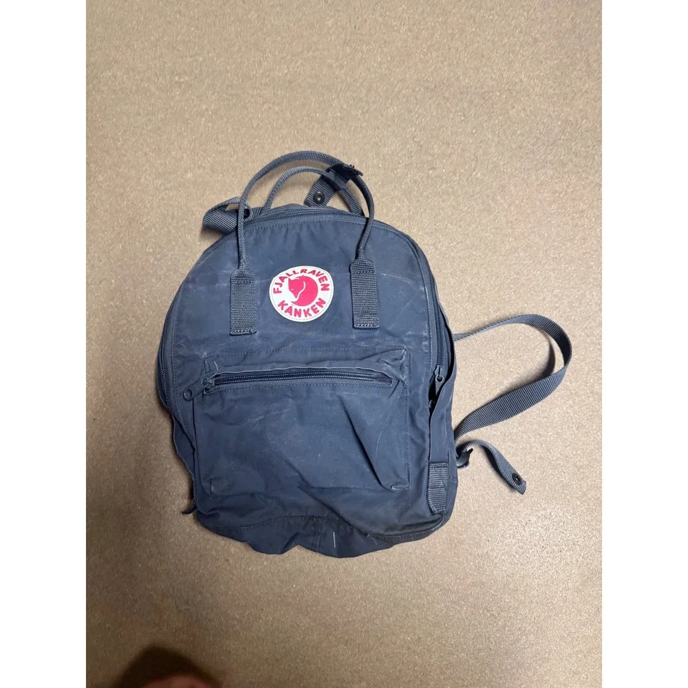 Fjallraven Kanken Mini Backpack Navy Blue Vinylon F Everyday Bag 23561‎